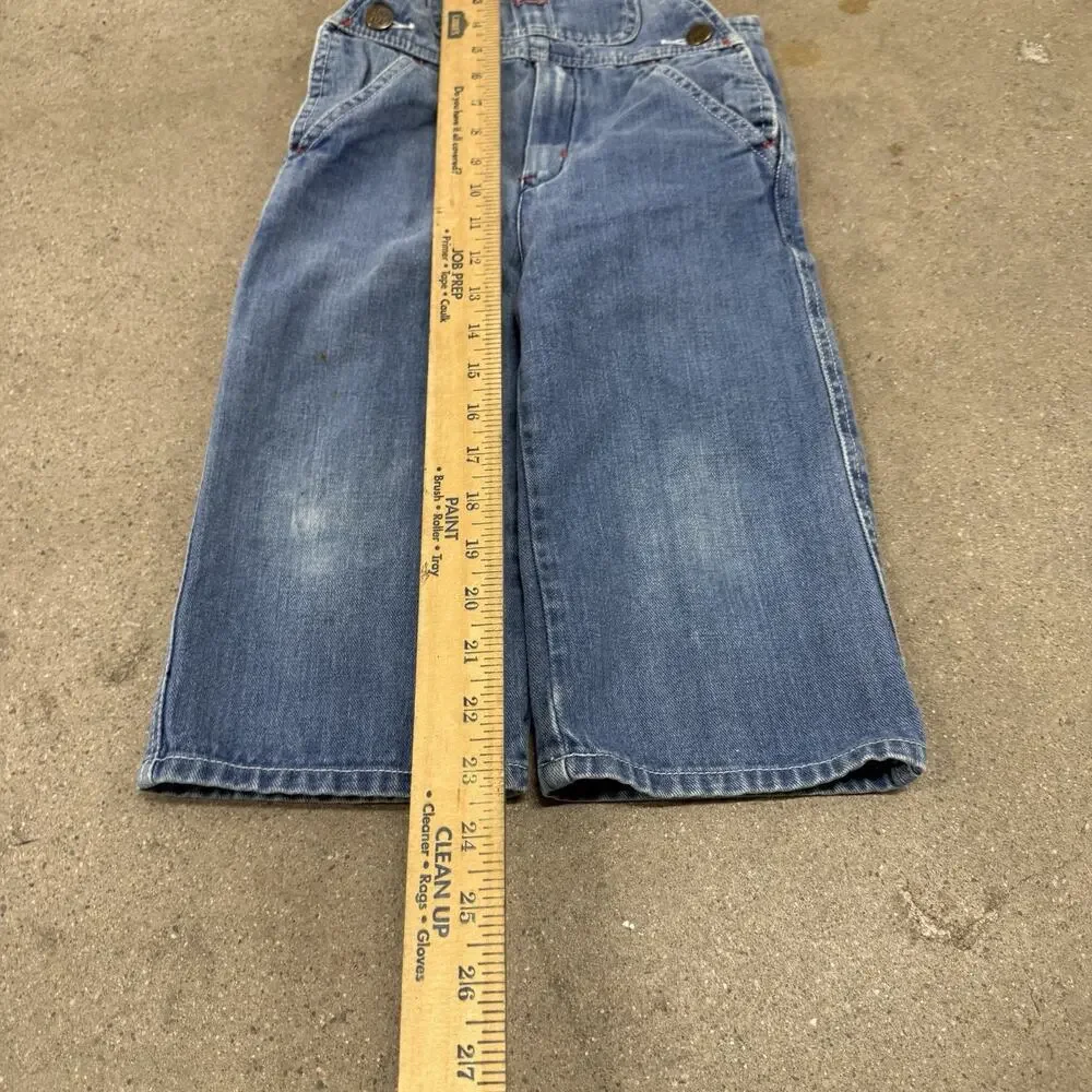 VINTAGE BIG MAC WORKWEAR DENIM BIB OVERALLS KIDS SIZE 3T